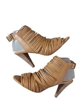 Vince Camuto Tan Strappy Slingback Heel Sandals Size 9.5